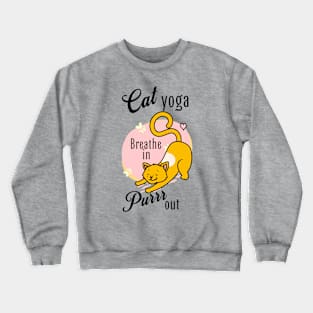 Cat Yoga Design Crewneck Sweatshirt